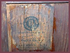 Gustav Stickley Craftsman Workshops Eastwood paper label 1905-1907.